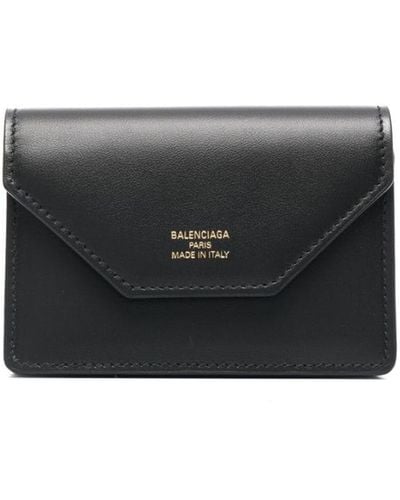 Balenciaga Mini Envelope Leather Wallet - Gray