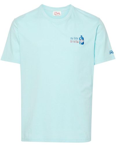 Mc2 Saint Barth Camiseta bordada de x Insulti Luminosi - Azul