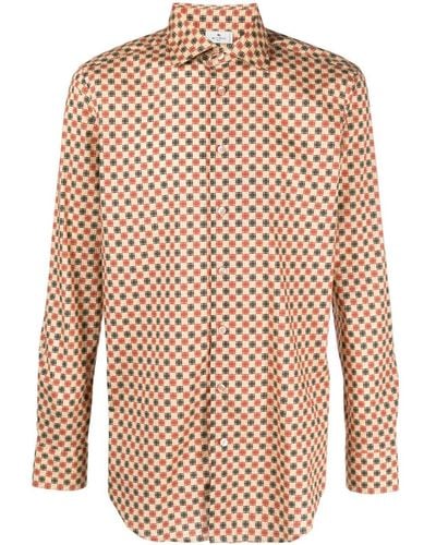 Etro Overhemd Met Geometrisch Patroon - Wit