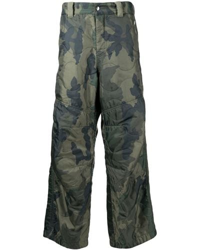 OAMC Pantalon cargo à motif camouflage - Gris