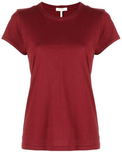 Rag & Bone Garment-dyed Cotton T-shirt - Red