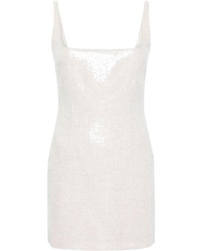 16Arlington Sior Mini-jurk Met Pailletten - Wit