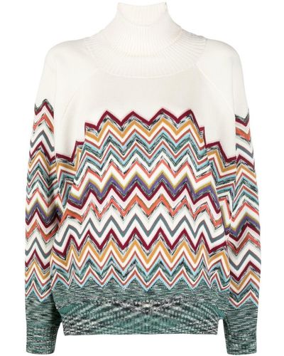 Missoni Zig-zag Knitted Sweater - Gray
