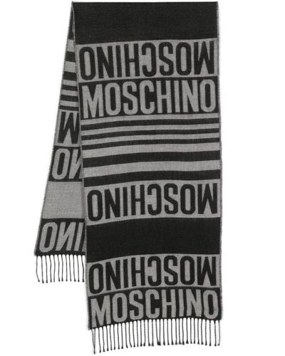 Moschino ジャカード ロゴ スカーフ - ブラック