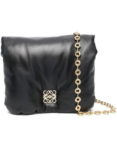 Loewe Goya Leather Crossbody Bag - Black