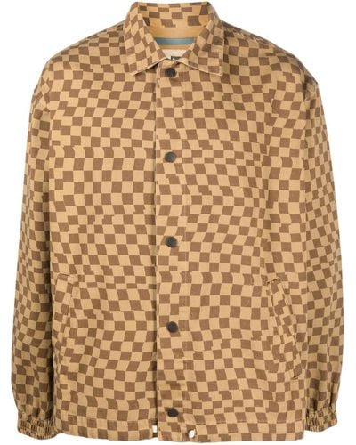 Incotex Graphic-print Shirt Jacket - Natural