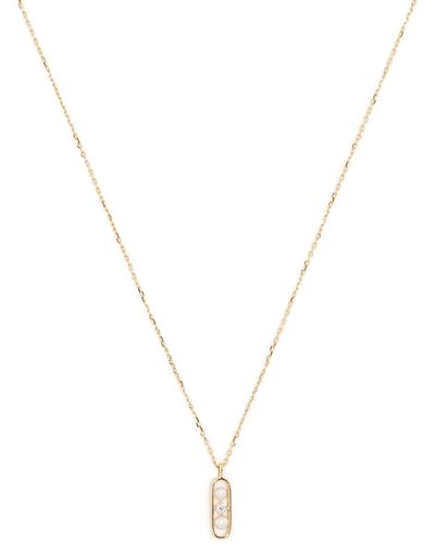 Ruifier 18kt Yellow Gold Morning Dew Dawn Pearl And Diamond Necklace - Metallic