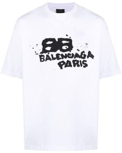 Balenciaga Bb Monogram Minimal Short Sleeve Shirt - Black - Men's - 39 - Viscose
