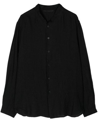 Forme D'expression ロングスリーブ リネンシャツ - ブラック