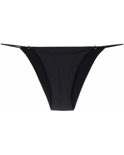 Stella McCartney Bas de bikini à plaque logo - Noir