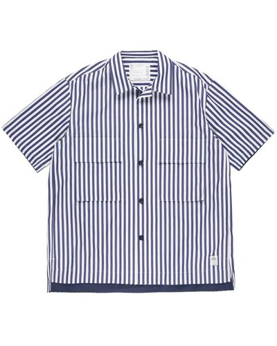 Sacai Thomas Mason Striped Shirt - Blue