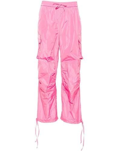 MSGM Wide-leg Cargo Pants - Pink