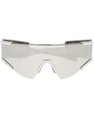 BALMAIN EYEWEAR Zonnebril Met Vierkant Montuur - Metallic