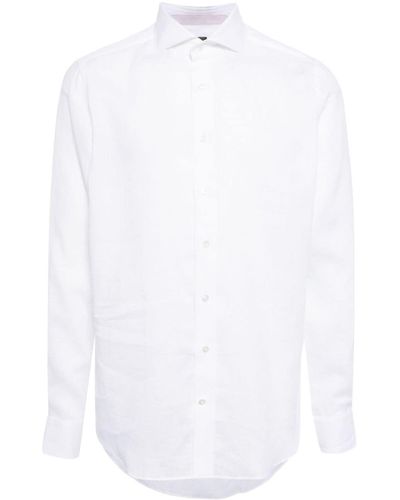 N.Peal Cashmere Megeve Linen Shirt - White