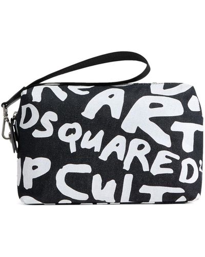 DSquared² Logo-print Wash Bag - White