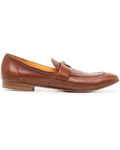 Madison Maison Lock Leather Loafers - Brown