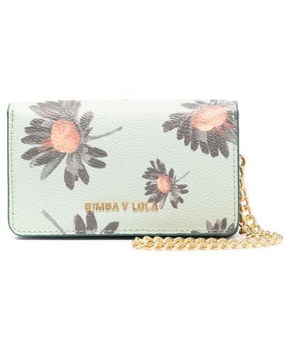 Bimba Y Lola Daisy-print flap purse - Weiß