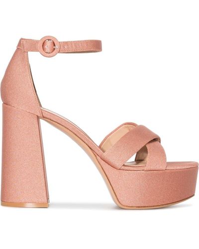 Gianvito Rossi Sheridan 120mm Platform Sandals - Pink