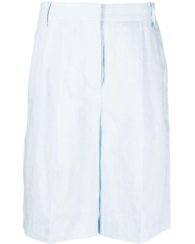Remain Geplooide Bermuda Shorts - Blauw