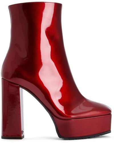 Giuseppe Zanotti Morgana Platform Ankle Boots - Red