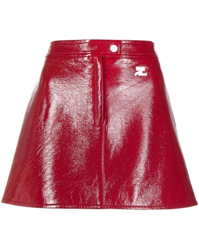 Courreges Women Vinyl Skirt Red