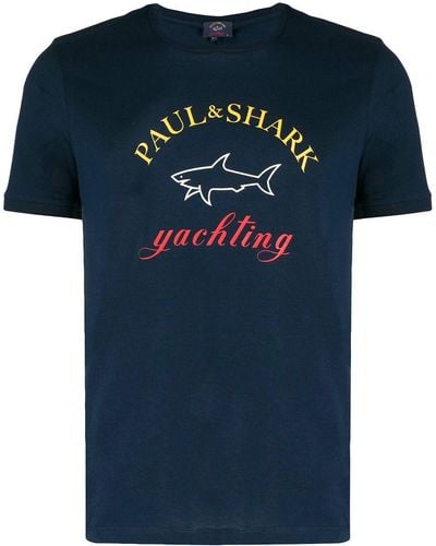Paul & Shark T-Shirt mit Logo - Blau