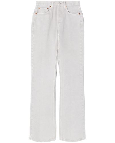 RE/DONE Jeans svasati a vita alta - Bianco