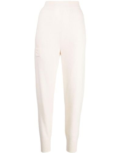 Fendi Wool-cashmere Knit Trousers - White