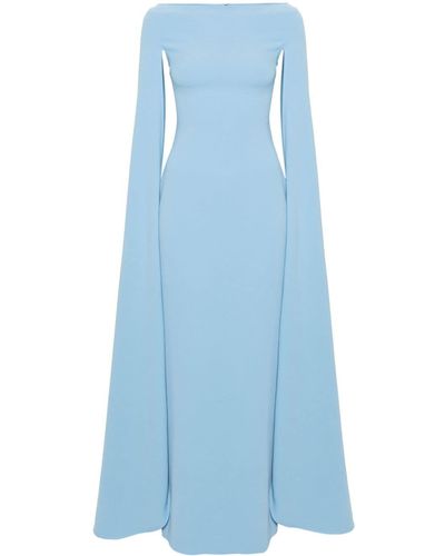 Solace London Sadie Crepe Maxi Dress - Blue