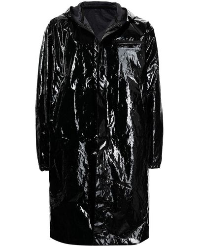 Undercover Manteau mi-long à logo imprimé - Noir