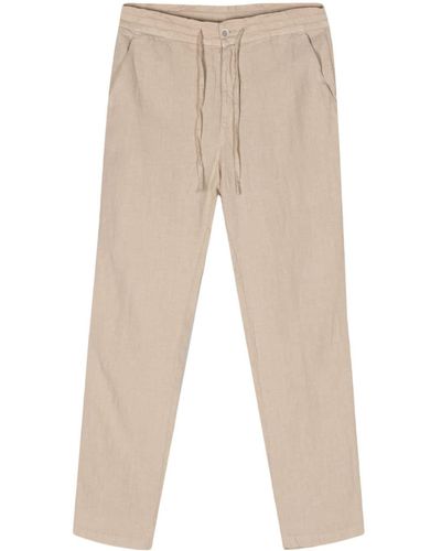 120% Lino Straight-leg Linen Pants - Natural