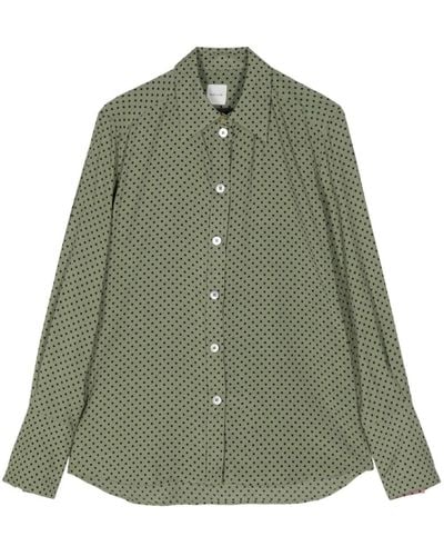 Paul Smith Hemd mit Polka Dots - Grün