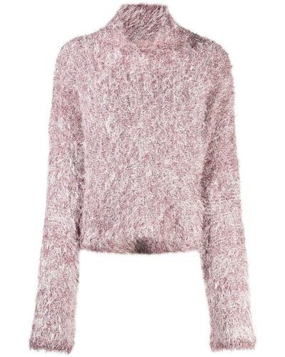 JW Anderson Cut-out Cropped Sweater - Pink