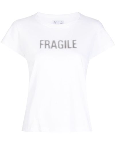 agnès b. Motif-print Cotton T-shirt - White