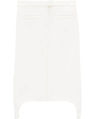 Courreges Two-pocket Asymmetric Skirt - White