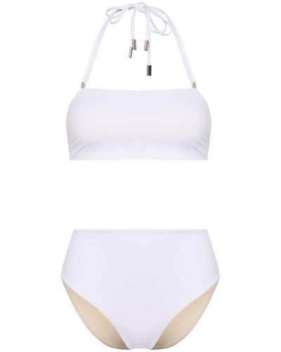 Peserico Reversible Bandeau Bikini - White
