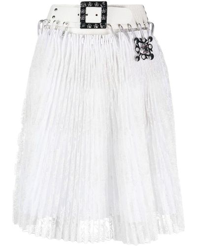 Chopova Lowena Laysin Lace A-line Skirt - White