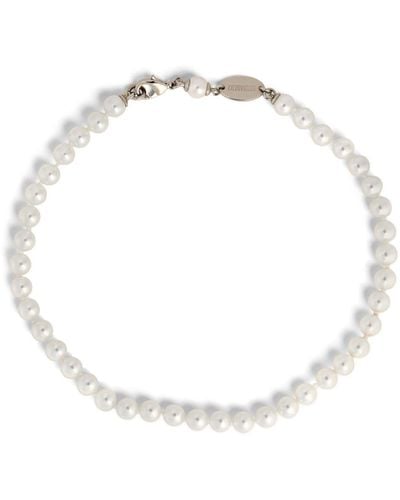 DSquared² Choker con finte perle - Bianco