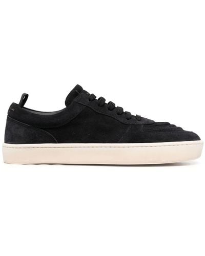 Officine Creative Logo-lettering Low-top Leather Sneakers - Black