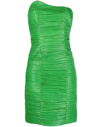 Remain Arianne Leather Mini Dress - Green