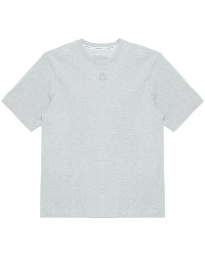 Marine Serre Crescent Moon-appliqué Cotton T-shirt - White