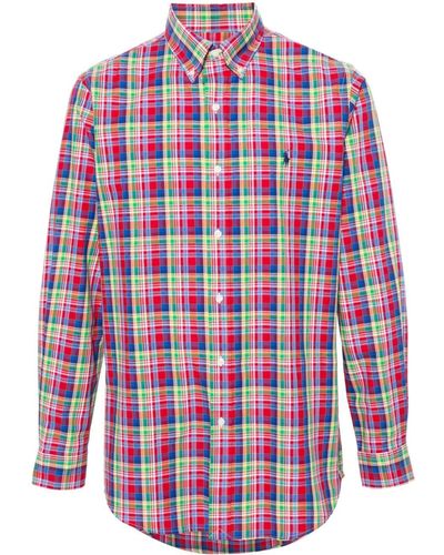 Polo Ralph Lauren Langärmeliges Hemd mit Karomuster - Rot