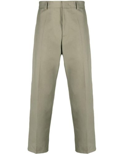 Jil Sander Straight-leg Cotton Trousers - Green