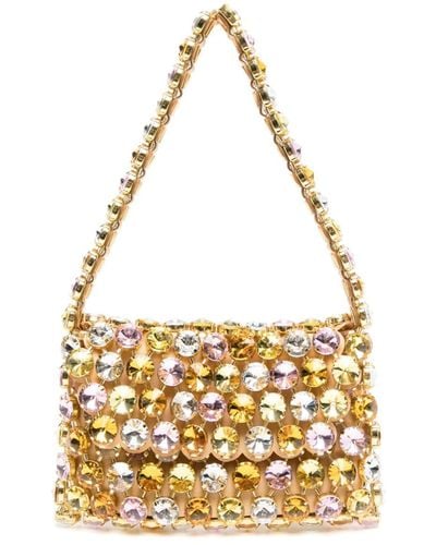 Vanina Clochette Crystal-embellished Mini Bag - Metallic