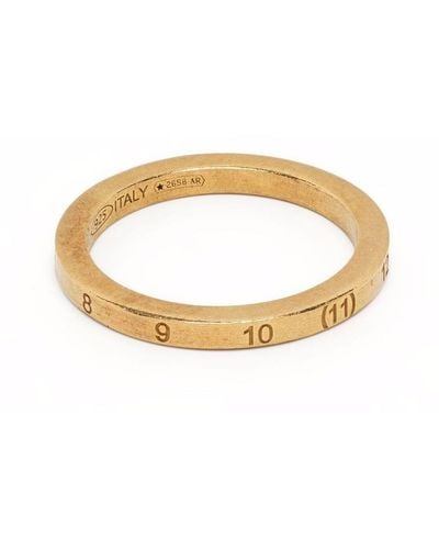 Maison Margiela Ring Met Gegraveerd Nummer - Metallic