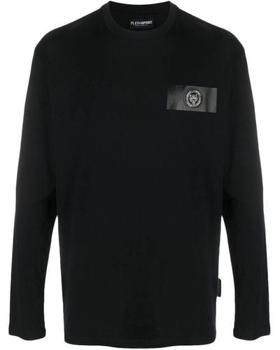 Philipp Plein Logo-patch Long-sleeved T-shirt - Black