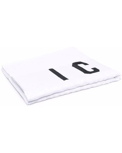 DSquared² Asciugamano con stampa - Bianco