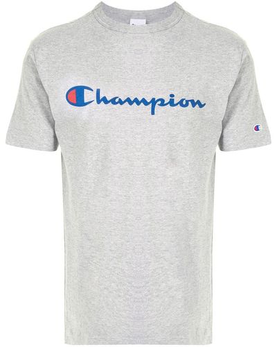 Champion ロゴ Tシャツ - グレー