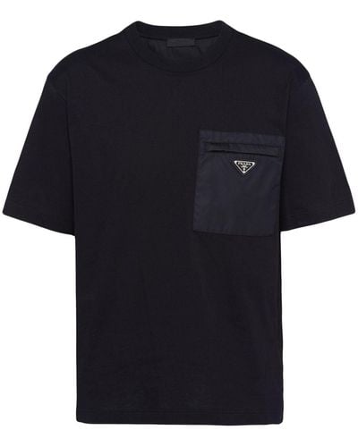 Prada ロゴプレート Tシャツ - ブラック