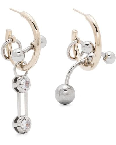 Justine Clenquet Debbi Piercings-detailed Earrings - White